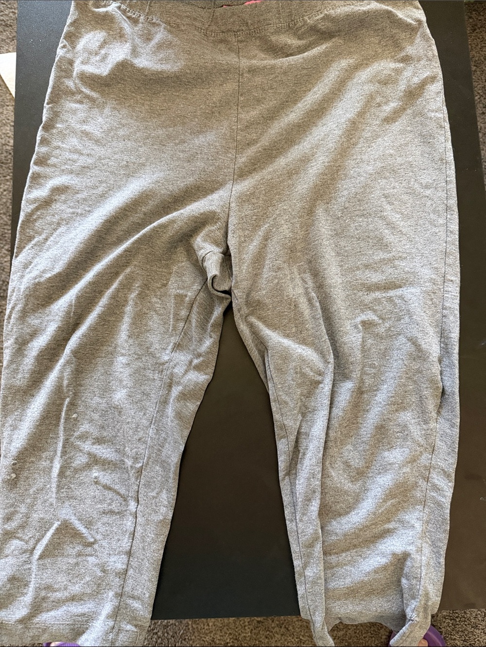 Womans Gray Soft capris